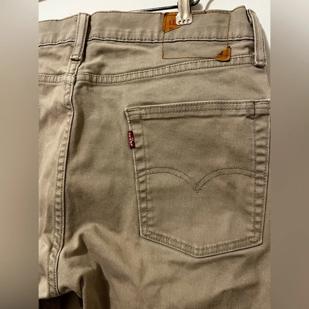 LEVI’S 501 Original Fit Twill Mens Jeans 34x32 Straight Leg Tan - Picture 11 of 12